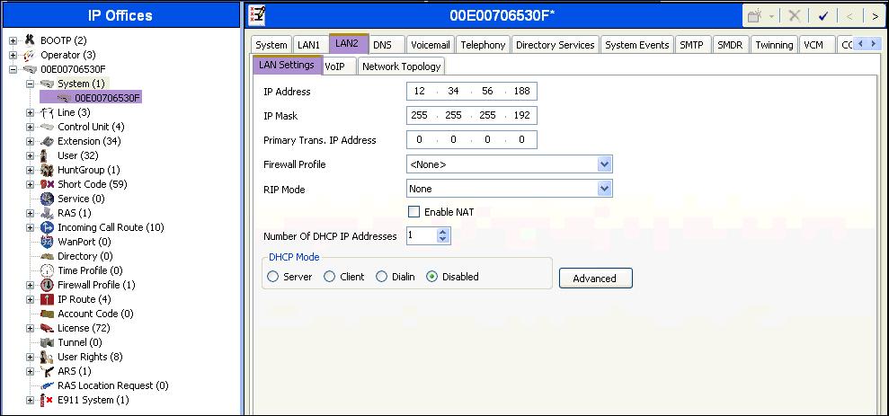 On the VoIP tab in the Details pane (Navigation Pane not shown), check the SIP Trunks Enable box to enable the configuration of SIP trunks.