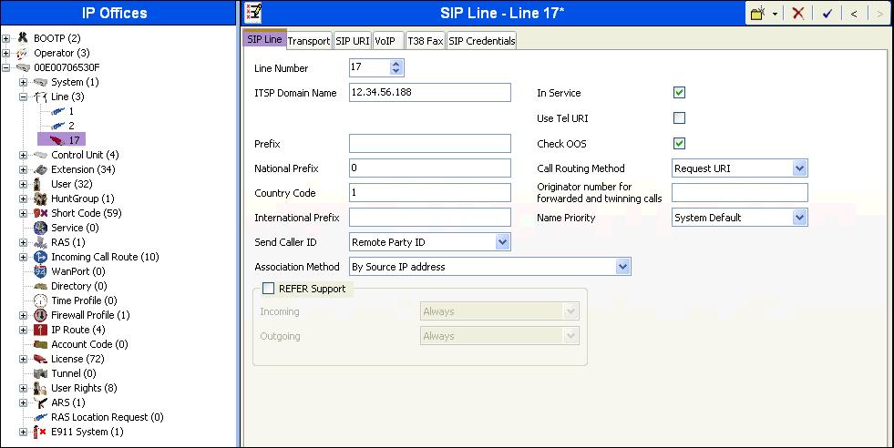 Select the Transport tab and set the following: Set the ITSP Proxy Address to