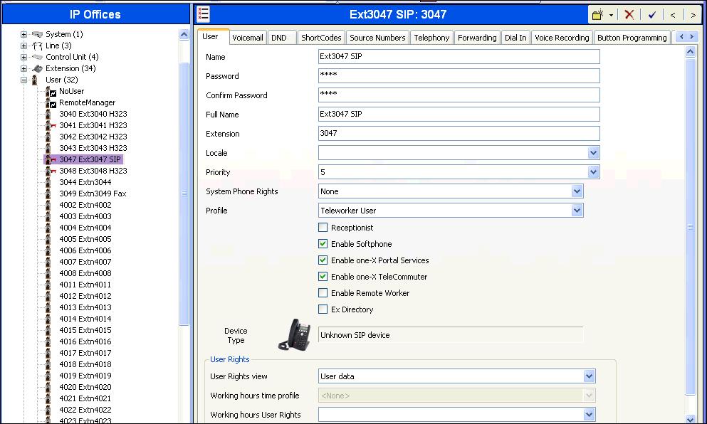 Select the SIP tab. The values entered for the SIP Name and Contact fields are used as the user part of the SIP URI in the From header for outgoing SIP trunk calls.