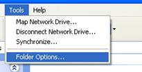 Select the Show common tasks in folders in the Tasks check box to display the UPnP icon.