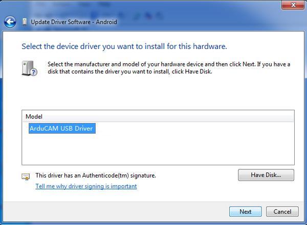 Confirm the installation of the driver by pressing "Yes".