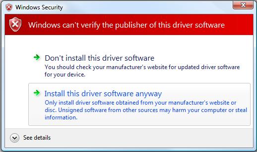You will successfully install the driver like this.