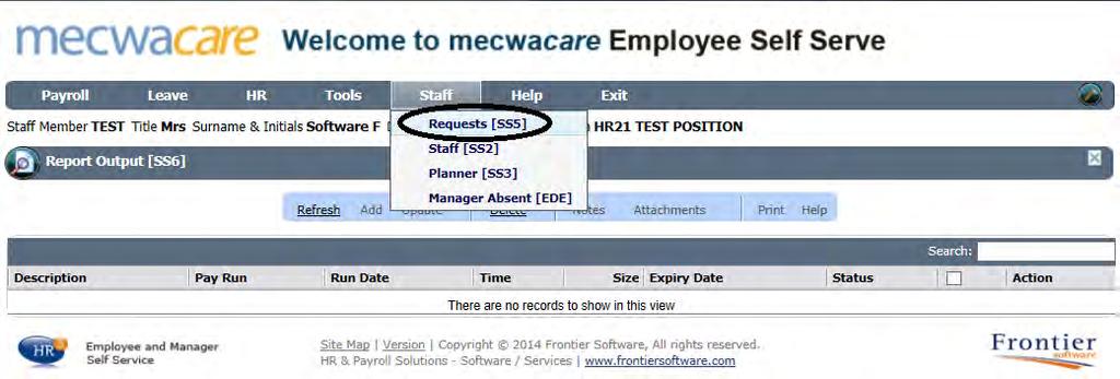 REQUESTS As part of the Manager Self-Service, a manager has the responsibility of approving or declining requests made by their direct employees.