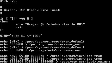 Network Configuration With a Linux PC running kernel 2.4 or higher, open the console and execute the command./tcpwin.sh 512 logged in as root. tcpwin.
