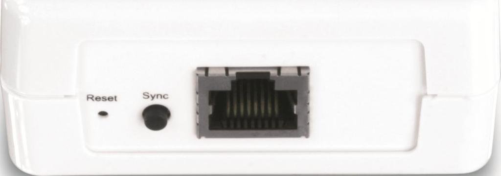 1.6 Ethernet Port There is one RJ-45 10/100/1000Mbps Auto-MDIX Gigabit Ethernet port, Reset Button, and Sync Button located at the bottom of the device.