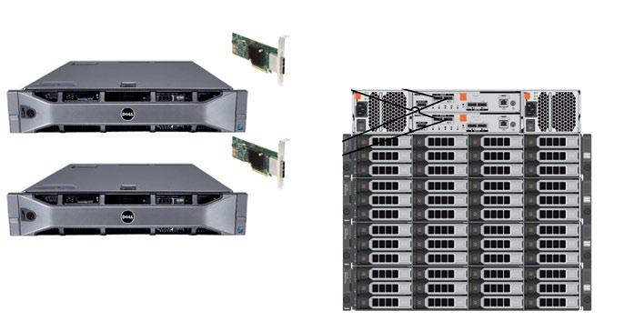 4.2 HA-OSS Module The HA-OSS module consists of two Dell PowerEdge TM R710 servers attached to a single PowerVault TM MD3200 disk array, extended with four PowerVault MD1200 disk enclosures (figure 5