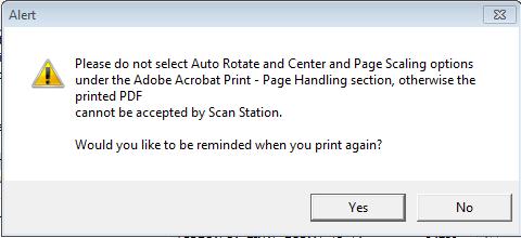 options in the Adobe Acrobat print settings window.