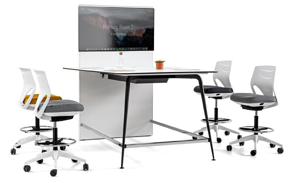 VIDEO-CONFERENCE - VIDEO-CONFERENCE FEATURES Solid aluminium legs injection by offering big frame stability and lightness which allows a very distinguished esthetic.
