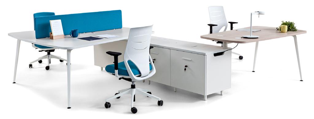 SPINE - SPINE 8 SPINE FEATURES Filing cabinet support available for single and twin desks. Trapezoidal top s shape.
