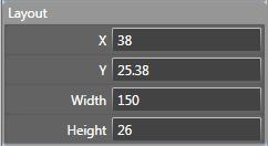 In the Layout Properties you may set the following attributes: X This is the horizontal position of the field.