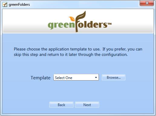 Step 4: Selecting a Template Select which template you want to use from the drop-down list.