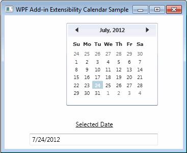 Chapter 2: Tutorial: Create UFT Support for a Custom WPF Control Planning Support for the WPF Calendar Control In this section, you study the behavior of the control that you want to support and the