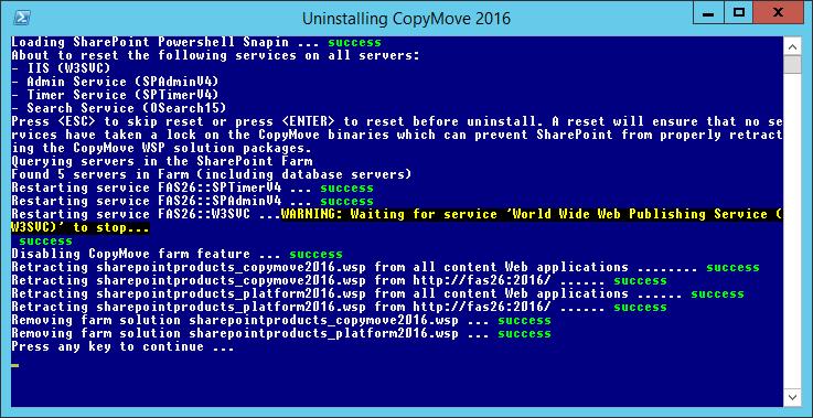 24 CopyMove for SharePoint 2016 Administrators Guide CopyMove 2013 to CopyMove 2016. Fortunately, upgrading from CopyMove 2013 to CopyMove 2016 is straight forward: 1.