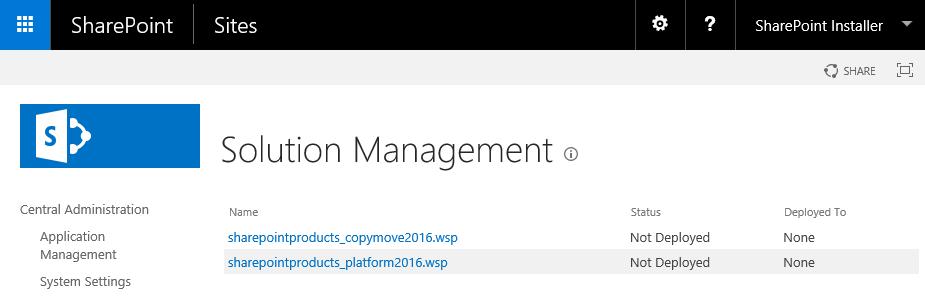 26 CopyMove for SharePoint 2016 Administrators Guide 8. Click the sharepointproducts_platform2016.