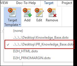 The authors also add the new Knowledge Base target template to the project, and