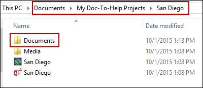 In this example, Doc-To-Help will automatically copy the SanDiegoQuickTour.doc file to the.