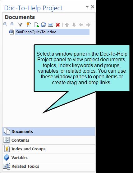 Now it's time to learn more about specific Doc-To-Help features.
