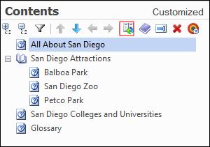 To set the TOC to be exclusively used for the target selected, click the Target-Specific Table of Contents button.