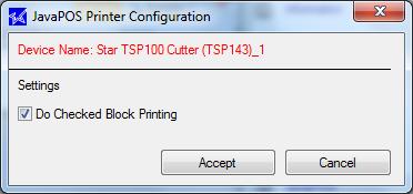 textbox Enter a logical name for your JavaPOS printer device in the