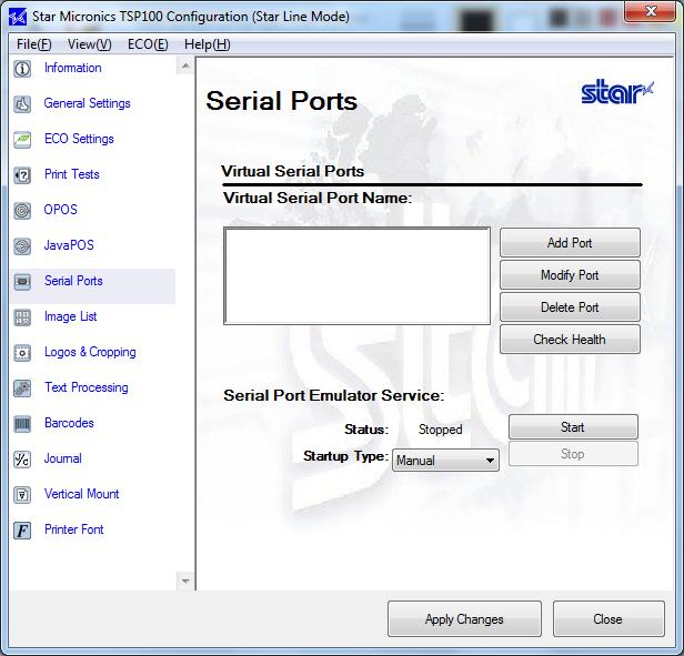 4.8. Seral Port (Star Serial Port Emulator) This function generates a virtual serial port (COM port).