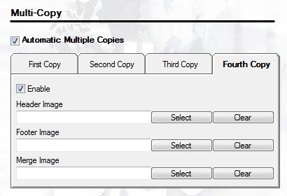 4.14.1. Multi-Copy Select the "Automatic Multiple Copies" checkbox when copying a receipt separately from the master. This function is helpful when issuing a receipt as a shop's or customer's copy.