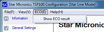 4.1.3. ECO When using the printer with the ECO settings, the percentage of paper saved can be confirmed by enabling this function. 1.