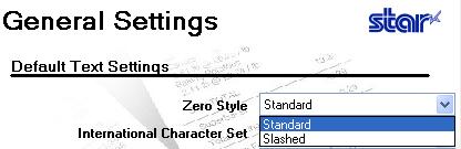 4.3.1. Default Text Settings Zero Style The default zero style is "Standard".