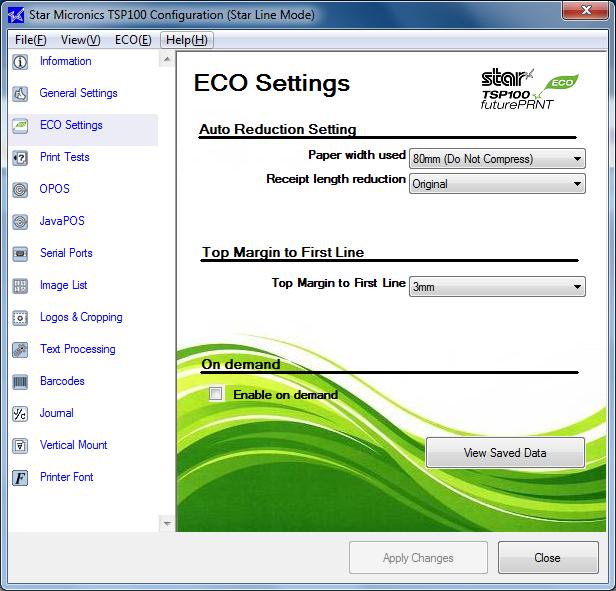 4.4. ECO Settings Click the ECO Settings tab on the left side of the dialog box. 4.4.1.