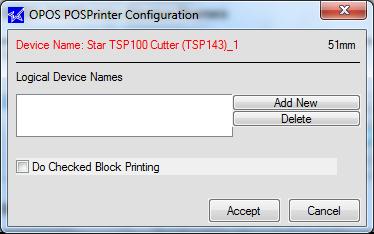 target printer. (1) Select a target printer, and click Configure. (2) The following window appears.