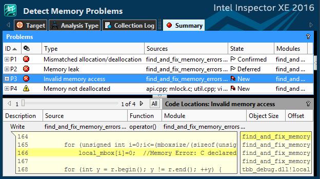 Debug Memory & Threading Errors Intel Inspector Find and eliminate errors Memory leaks, invalid access Races & deadlocks C, C++, C#, F# and Fortran (or a mix) Simple, Reliable, Accurate No special