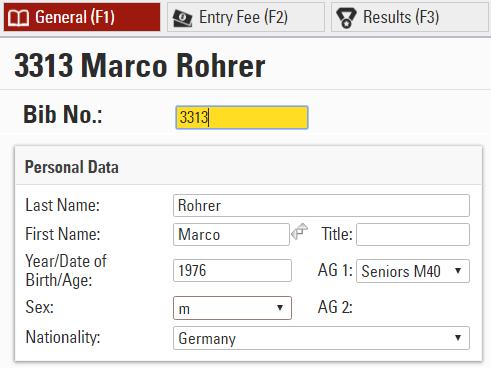 Next, we will modify Marco Rohrer s year of birth which will shift him into a different age group.