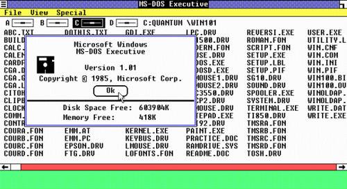OS 1.0 Windows 1.