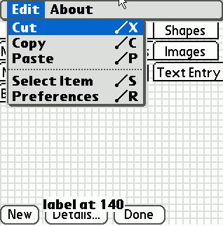 Cut If you select a control on the form you can use this option to cut it to the clipboard so it in can be pasted at a different location or even into a different form.