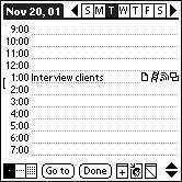The Scheduler Tap the letter that represents the day for which you want to view activities. ( )Indicates that there is a link to one or more contact records, or a link to a listing or closing.