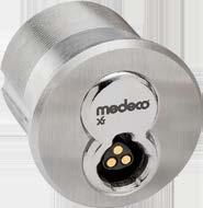 Cylinders Medeco XT cylinders are very robust and contain numerous stainless steel components to withstand extreme environmental conditions in most applications.