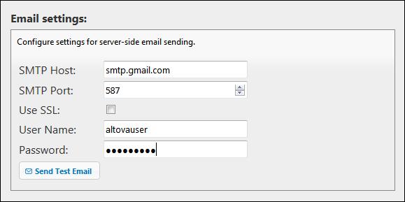 Web UI Reference Settings 111 SMTP Host and SMTP Port: These are the SMTP host name and SMTP port of your ISP's SMTP server. These details are provided to you by your ISP.