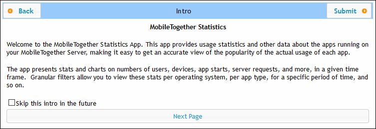 Server Procedures 4.8 Solution Usage Statistics 65 Solution Usage Statistics Statistics of solution usage can be viewed in the Statistics solution, which is located by default in the /admin container.