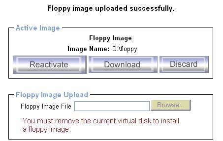 Operation Procedures: 1. You need to create the floppy image file first (Please refer to the section Creating a floppy image ).