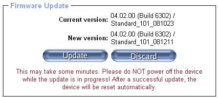 The panel shows you the version number of the currently