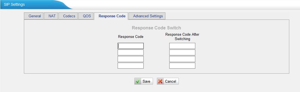 Figure 7-24 Note: We don t recommend configuing this if you are not familiar to the code of call status from mobile carrier and your IPPBX.