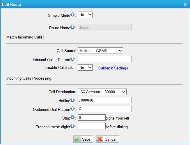 2) Advanced route Figure 7-30 When simple mode is set as No, you can check the advanced settings.