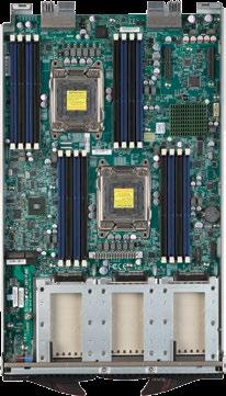 7U SuperBlade X9 DP Servers Dual Intel Xeon Processor E5-2600/E5-2600 v2 Product Families Supported 3 Hot-swap SAS 2.0 Drive Bays 2 PCI-E 2.0 x16 Expansion Slots 2 PCI-E 2.
