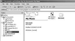 Transferring Music Transferring Files via Windows Explorer (Drag and Drop) From Windows Explorer, highlight all the files/folders you want to transfer to your Digital Audio Player and drag them to