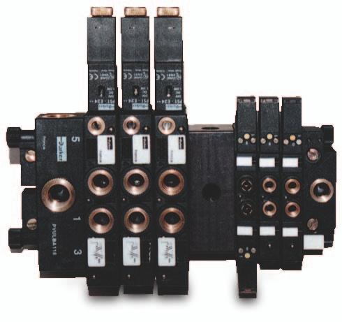 Snabba sätesventiler Elektro-pneumatiska moduler, 3/2 och 4/2 Insticksanslutningar, Ø4 mm och Ø6 mm Moduler för montage på