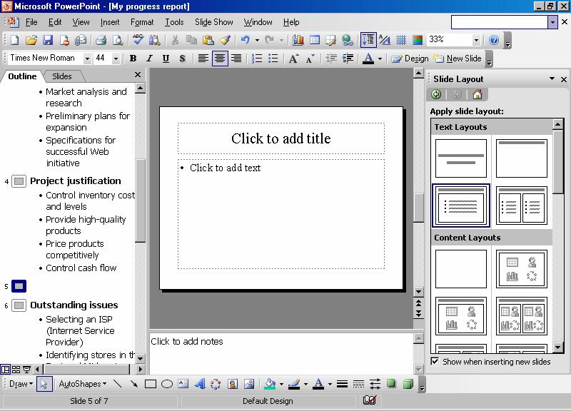 Topic C: Working in the Outline tab Building new presentations 2 17 Explanation PowerPoint provides several views in which you can review your slides.