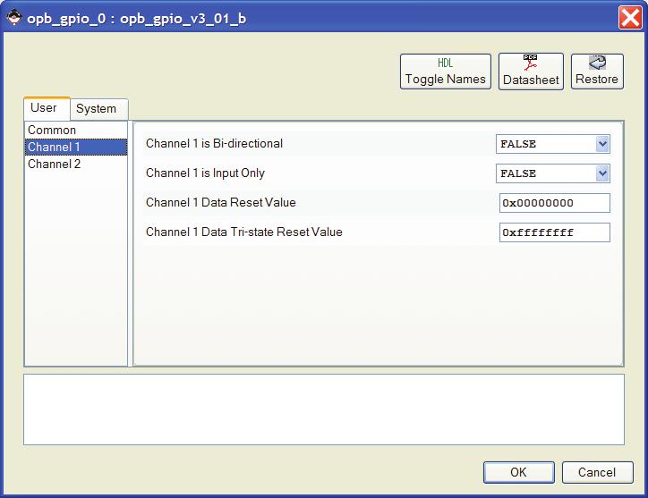 R Reference System Specifics Select Channel 1 under the User tab and use the pull-down menu to select the parameters as shown in Figure 9. Then click OK.