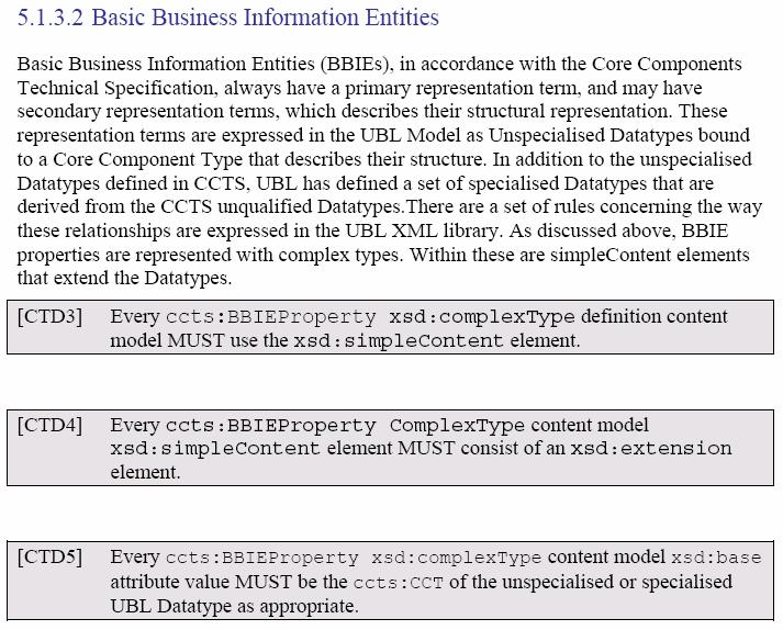BBIE/UDT/QDT as XML Schema: