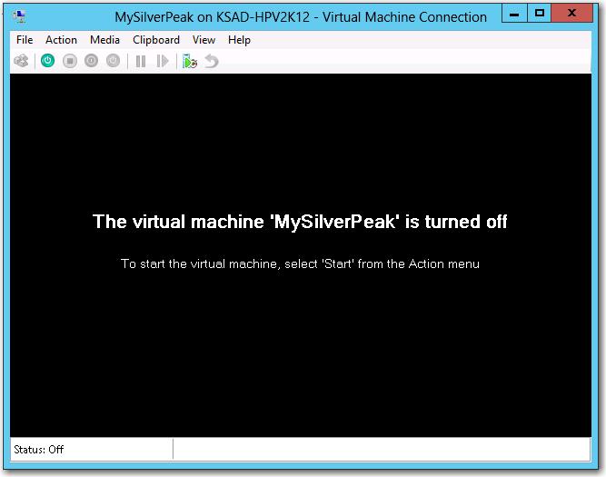 VX Virtual Appliance / Microsoft Hyper-V Hypervisor / Router Mode [Out-of-Path Deployment] 4 Establish connectivity to the virtual machine a.