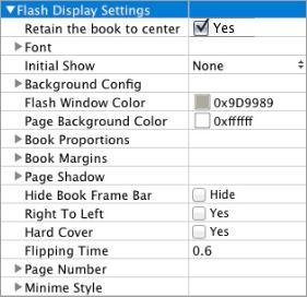 3. Flash Display Settings (1) Retain the book to center If you select No in this option, the ebook will be shown on the right-side.