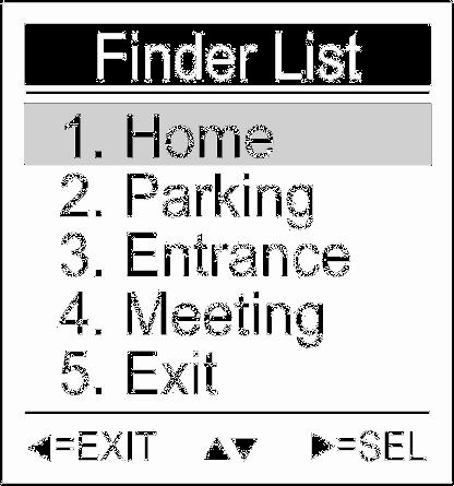 Finder Usage: User A uses the Finder function to record the location of his or her hotel during a trip. After sightseeing, user B easily finds the location of and return to his or her hotel.
